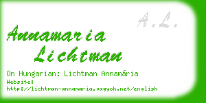 annamaria lichtman business card